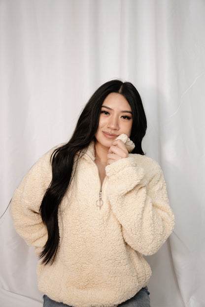 Sherpa Zip-Up - Beige