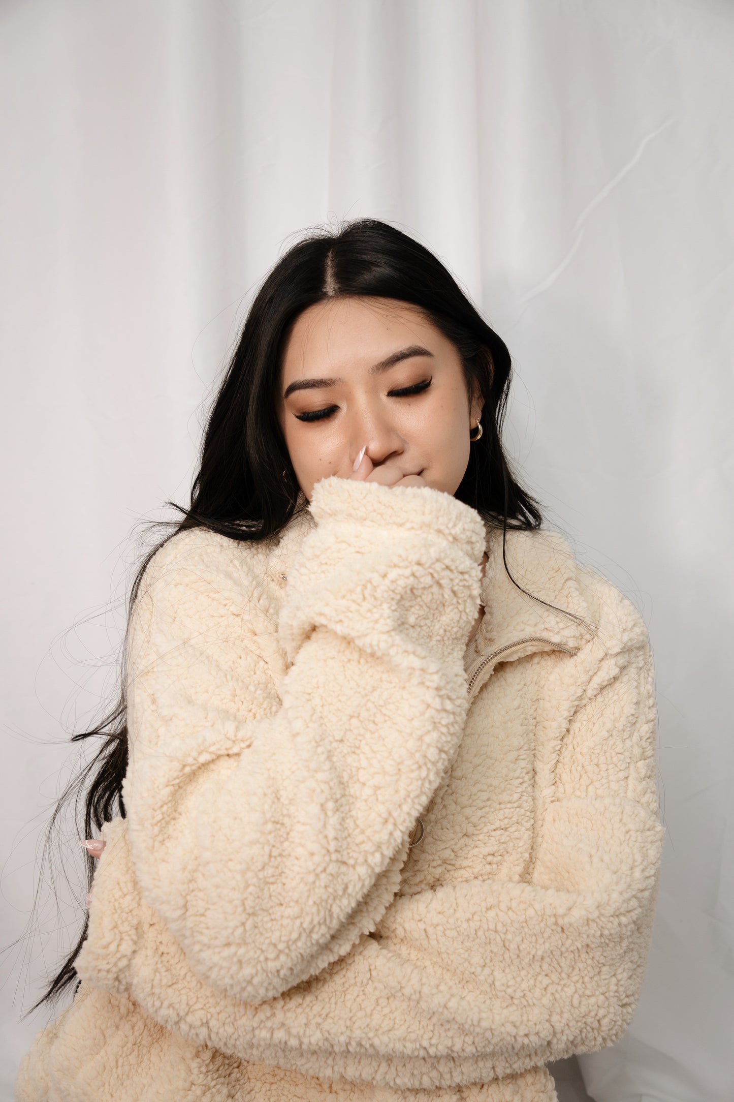 Sherpa Zip-Up - Beige