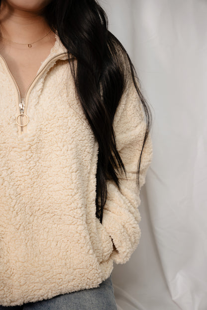 Sherpa Zip-Up - Beige
